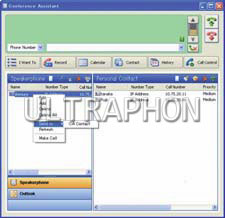 Okno aplikacji Phone Manager Application KX-NT700